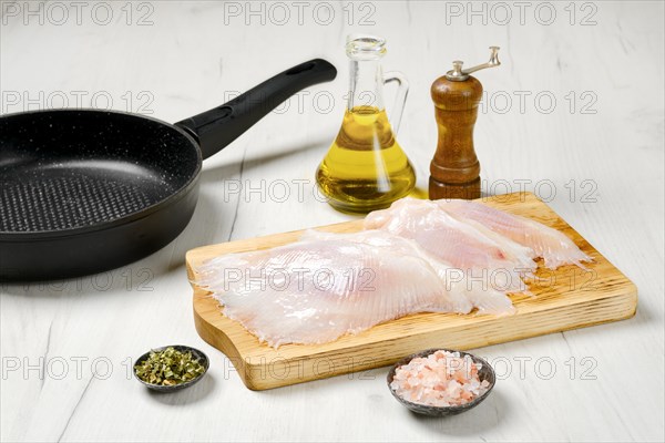 Raw fresh peeled stingray wings ready for frying