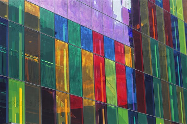 Colorful windows of the Palais des congres de Montreal