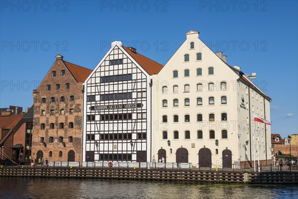 Hanseatic league houses on the Motlawa river