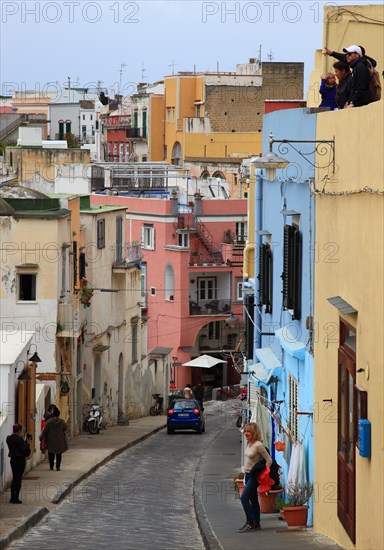 Street in the old town of Procida