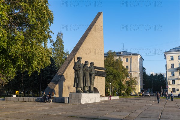 Fire monument on peace square