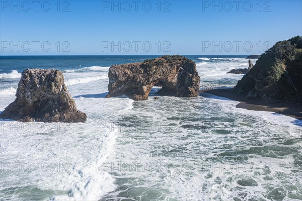 Aerial of a Rock arch