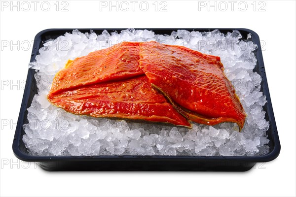 Salmon fillet marinated for grill