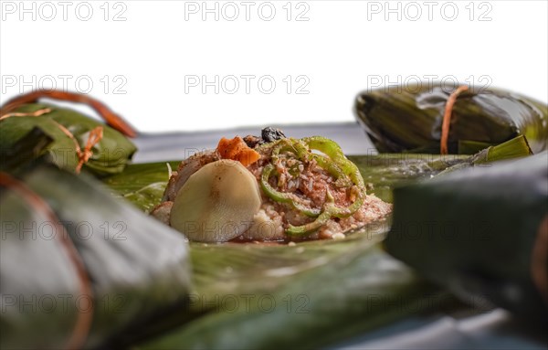 Raw ingredients for the preparation of the traditional Nacatamal