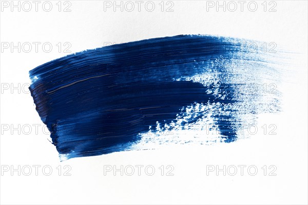 Dark blue brush stroke white background