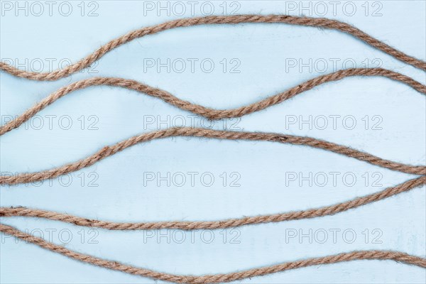 Twine strong beige rope horizontal lines. Resolution and high quality beautiful photo