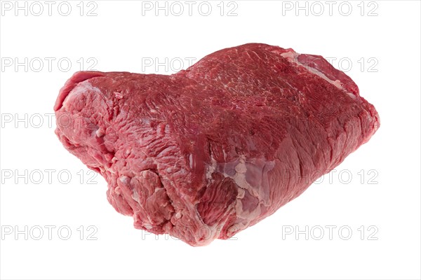 Raw chuck eye roast isolated on white background