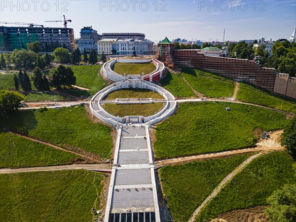 Aerial of the Chkalov Stairs