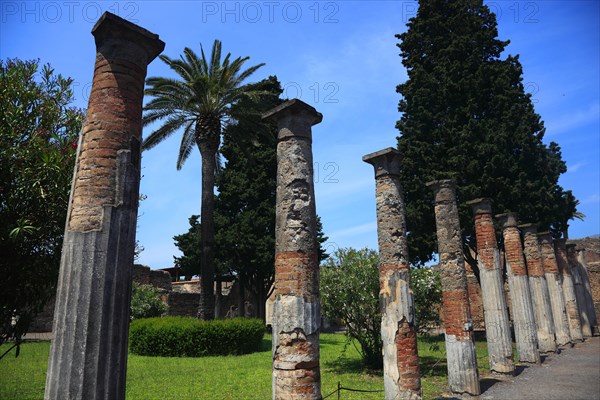 Row of columns on the Via di Nola
