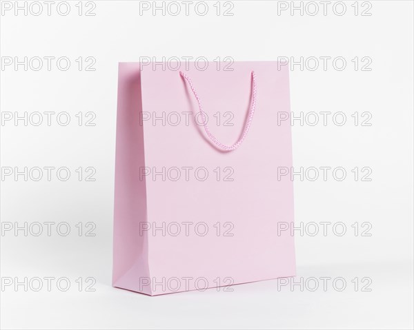 Pink paper carrier bag shopping