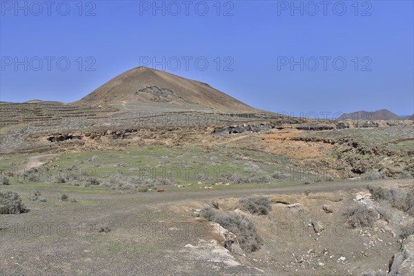 Rocky landscape around the volcano Montana de Guenia