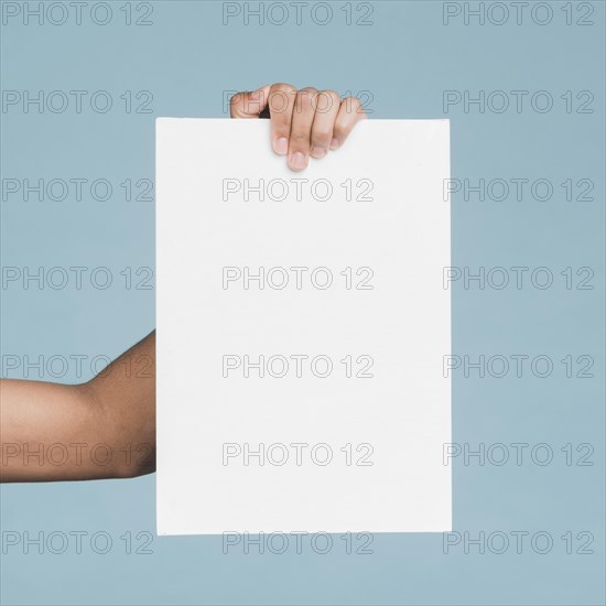 Man holding blank sign 1