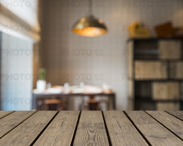 Wooden table looking out library. Resolution and high quality beautiful photo