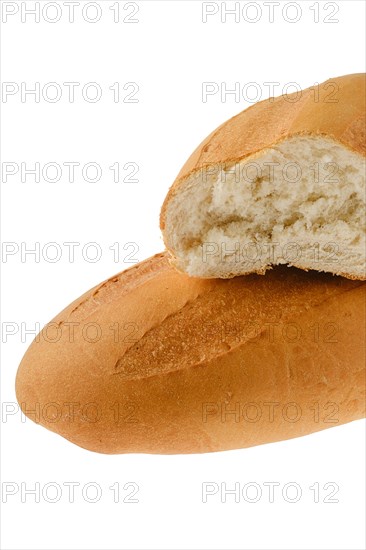 Wheat bread isolated on white background
