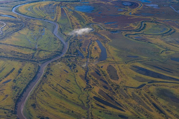 Aerial of the Taiga near
