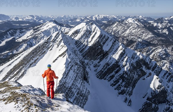 Ski tourers at the summit of Sonntagshorn