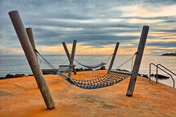 Hammocks on the pier of Kellenhusen