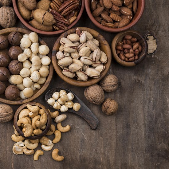 Organic nuts snack bowls