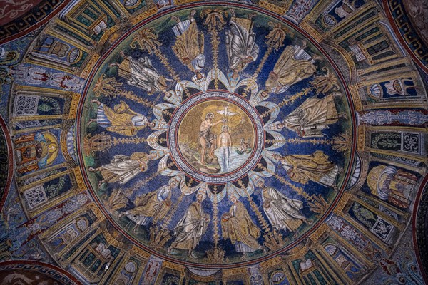 Beautiful mosaics in the Baptistery of Neon