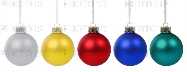 Christmas with Christmas decoration Christmas decoration decoration colourful Christmas balls isolated in Stuttgart