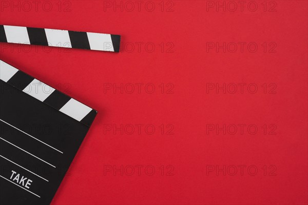 Flat lay composition cinema objects