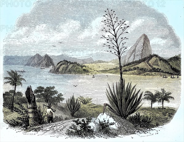 Entrance to the Port of Rio de Janeiro with the Sugar Loaf