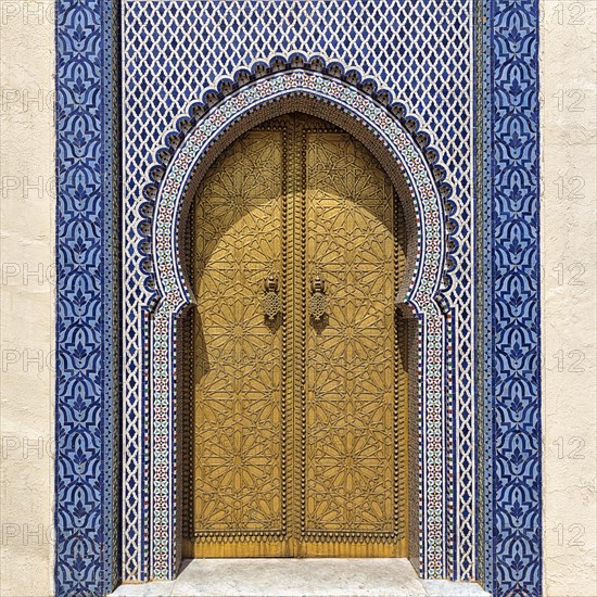 Brass door with knockers