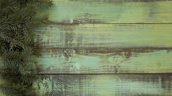 Pine needles vintage wooden background. Resolution and high quality beautiful photo