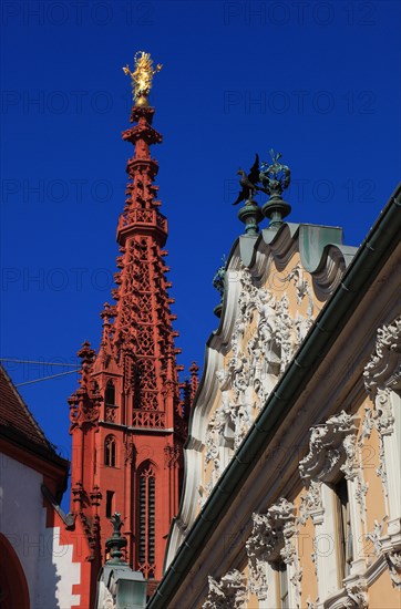 In the old town of Wuerzburg