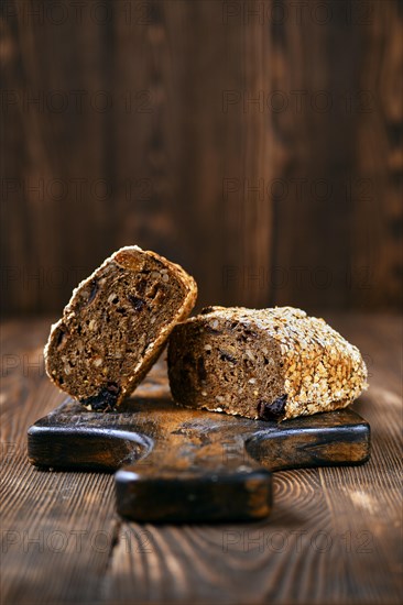 Artisan rye bread with dried apricots