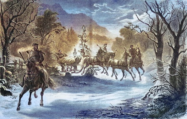 Nightly Mountain Ride of King Ludwig II in the King's Sleigh