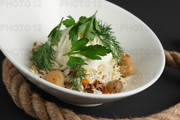 Salad with mushroom