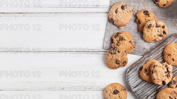 Top view chocolate cookies. Resolution and high quality beautiful photo