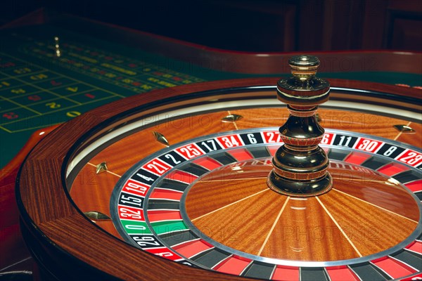 Casino Roulette with ball. Winning combination