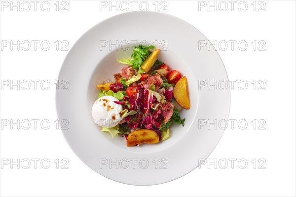 Salad with fried potato