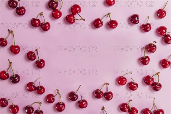 Surface with cherries blank space. Resolution and high quality beautiful photo