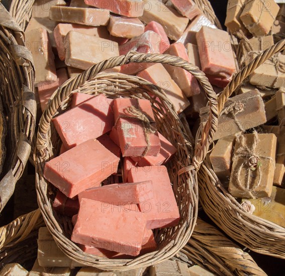 Collection of bars of fragrant hand made organic soap