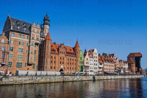 Hanseatic league houses on the Motlawa river