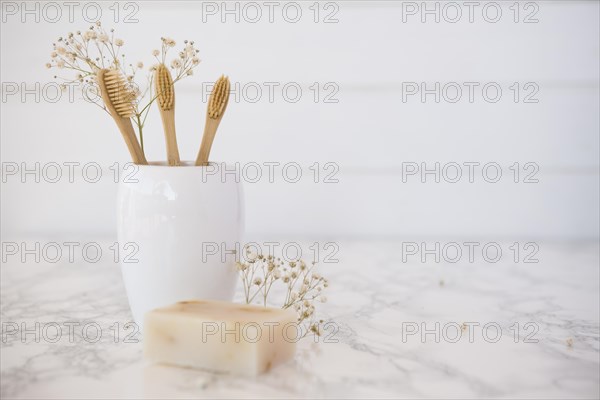 Composition bathroom spa objects