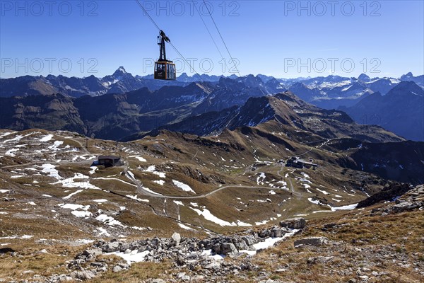 View from Nebelhorn to Allgaeu Alps