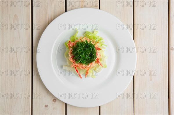 Salad with fresh cabbage