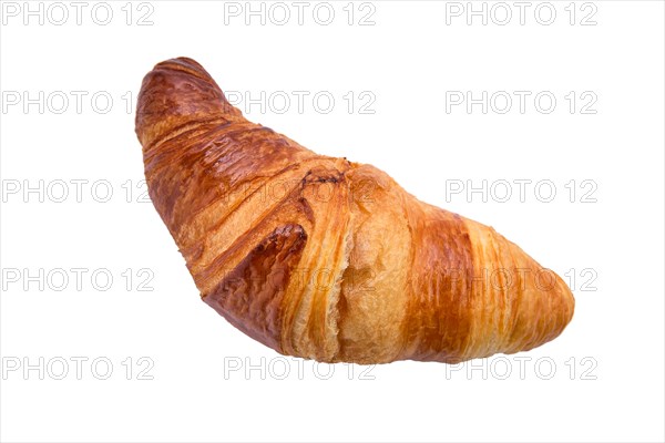 Croissant with apricot isolated on white