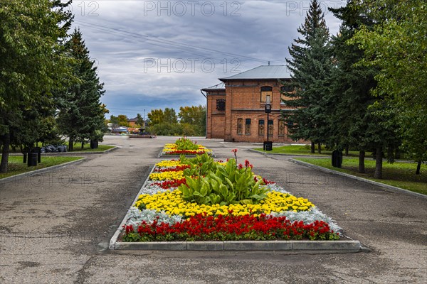 Flower beet in the Veteran park