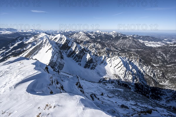 View from the summit of the Sonntagshorn in winter