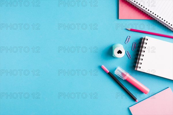 Composition with office tools desk