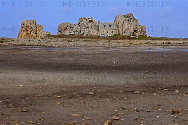 Country house between rocks near Le Gouffre