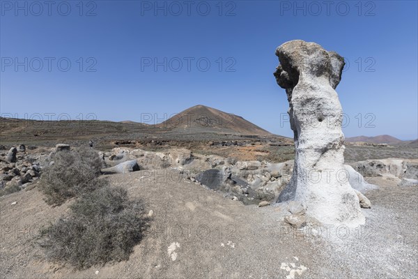 Rocky landscape around the volcano Montana de Guenia