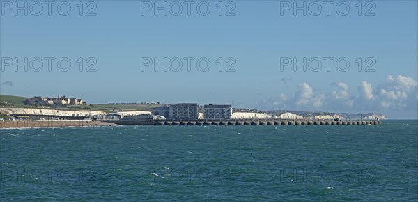 View of chalk cliffs from Palace Pier