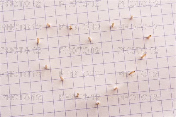 Nails make hole on paper forming a heart shape