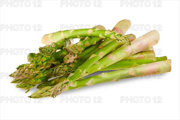 Fresh asparagus isolated on white background